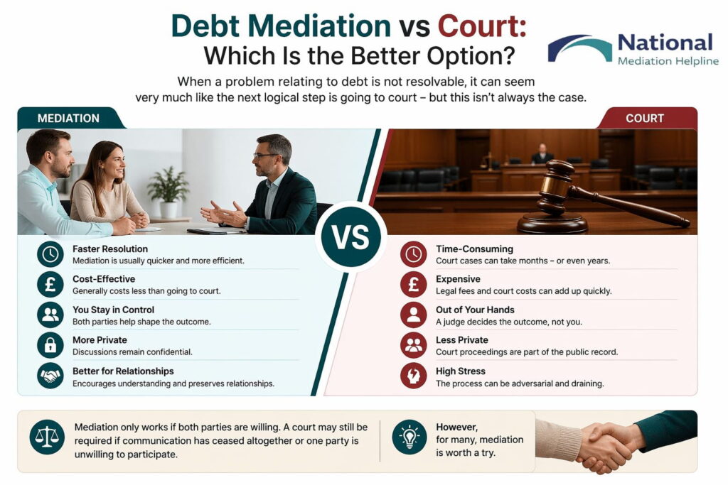 Debt Mediation vs Court: Which Is the Better Option Chester