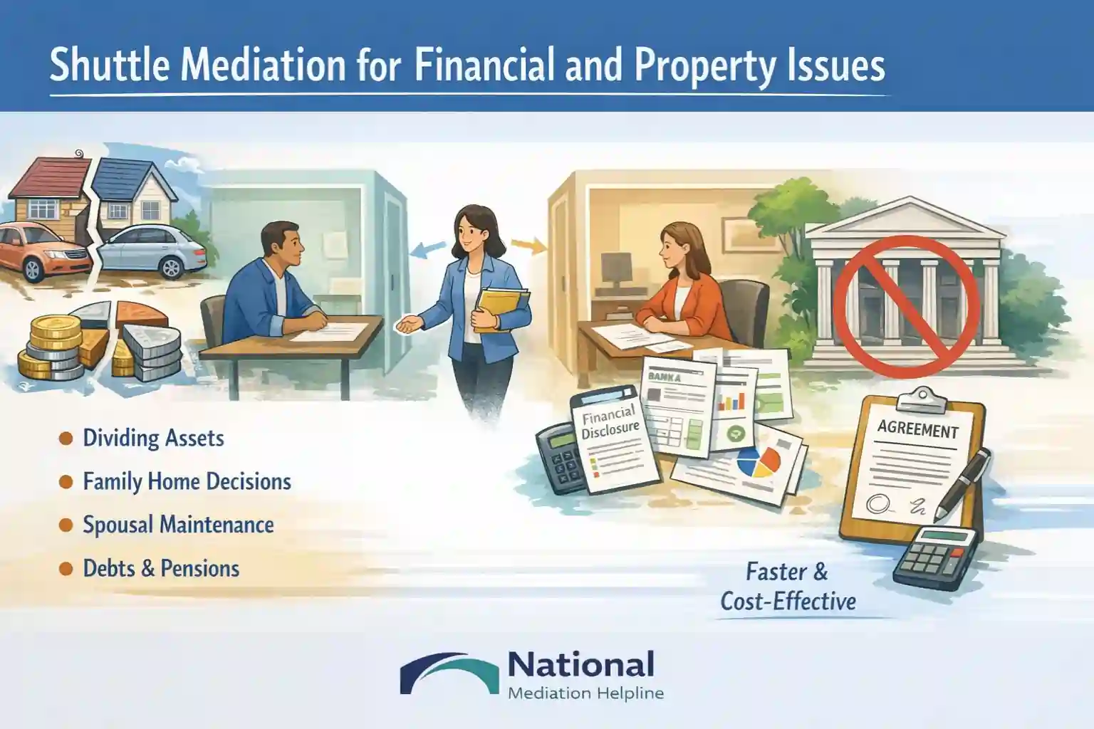 Shuttle Mediation for Financial and Property Issues Chester